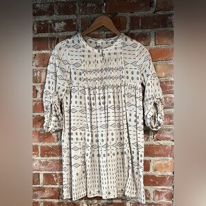 Zara Kids Cream and Black Tunic Top/Dress